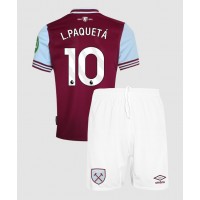 Maglia Calcio West Ham United Lucas Paqueta #10 Prima Divisa Bambino 2024-25 Manica Corta (+ pantaloncini)